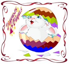 carte postale lapin joyeuse paques